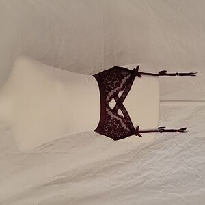 Journelle Size S Burgundy Garter / Hosiery / Suspender Belt NEW with Tags